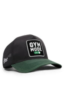 gym mode on logolu cordura petrol yesili-siyah trucker sapka