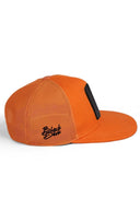 hip hop kids aslan logolu turuncu cocuk trucker sapka