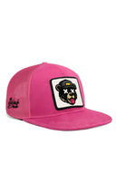 hip hop kids ay logolu pembe cocuk trucker sapka