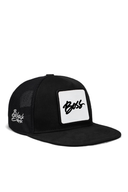 hip hop kids boss logolu siyah cocuk trucker sapka