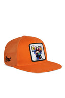 hip hop kids bukalemun logolu turuncu cocuk trucker sapka
