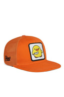 hip hop kids civciv logolu turuncu cocuk trucker sapka