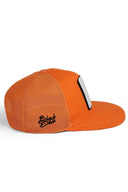 hip hop kids civciv logolu turuncu cocuk trucker sapka