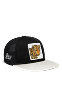 hip hop kids jaguar logolu beyaz-siyah cocuk trucker sapka