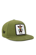 hip hop kids kovboy logolu yesil cocuk sapka