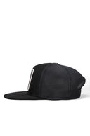 hip hop kids panda logolu siyah cocuk trucker sapka
