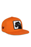 hip hop kids panter logolu turuncu cocuk beyzbol sapka