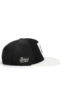hip hop kids samuray logolu beyaz-siyah cocuk trucker sapka