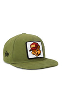 hip hop kids sincap logolu yesil cocuk sapka