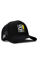 hiphopjobz 2026 logolu siyah trucker sapka