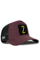 Brown & Black Trucker Hat with Hiphopjobz Z Patch - BlackBork