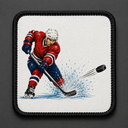 Hockey Player patch for BlackBork caps