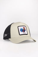 horoz logolu bej-siyah trucker sapka