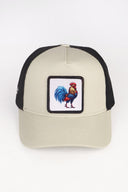 horoz logolu bej-siyah trucker sapka