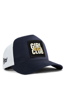 hot girl club logolu lacivert-beyaz trucker sapka
