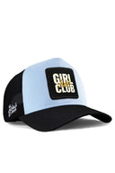 hot girl club logolu siyah-buz mavi trucker sapka