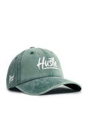 hustle naksl vintage beyzbol koyu yesil sapka