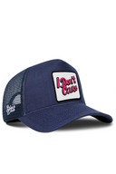 Cordura Navy Trucker Hat with I Don't Care Patch - BlackBork