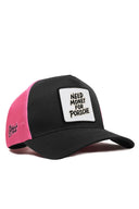 i need money for porsche logolu cordura siyah-pembe trucker sapka