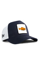 ihtimal yuku logolu lacivert-beyaz trucker sapka