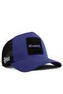 inflowencer logolu mavi-siyah trucker sapka