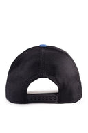 inflowencer logolu mavi-siyah trucker sapka