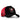 Gorra de camionero BlackBork negra/roja y parche V1 de Canadá y águila