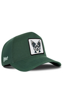 Cordura Petrol Green Baseball Cap with Tiger Patch - BlackBork