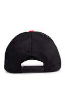 kaplan logolu siyah-krmz trucker sapka