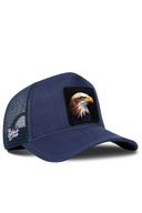 Cordura Navy Trucker Hat with Eagle Patch - BlackBork