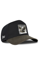 Khaki & Black Baseball Cap with Eagle Patch - BlackBork