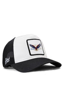 kartal logolu siyah-beyaz trucker sapka