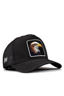kartal logolu siyah cordura trucker sapka
