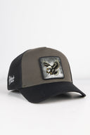 kartal logolu siyah-haki trucker sapka