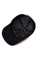 kartal logolu siyah-krmz trucker sapka