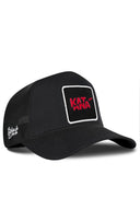 Black Trucker Hat with Katana Patch - BlackBork