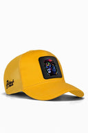 Yellow Kids Trucker Hat with Lion Patch