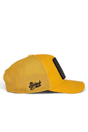 Yellow Kids Trucker Hat with Lion Patch