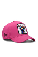 Pink Kids Baseball Cap with Chameleon Patch