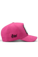Pink Kids Baseball Cap with Chameleon Patch