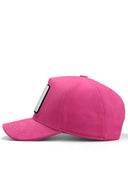 Pink Kids Baseball Cap with Chameleon Patch