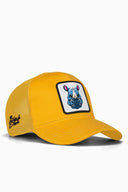Yellow Kids Trucker Hat with Rhino Patch