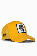 Yellow Kids Trucker Hat with Eagle Patch