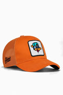 Kids Orange Trucker Hat with Duck Patch - BlackBork