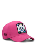 kids panda logolu pembe cocuk beyzbol sapka