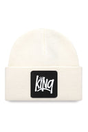 king logolu beyaz bere
