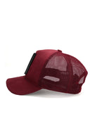 kirpi logolu bordo trucker sapka