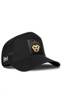 Black Trucker Hat with Hedgehog Patch - BlackBork