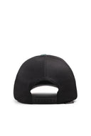 kurt logolu cordura petrol yesili-siyah trucker sapka