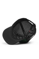 kurt logolu cordura siyah-petrol yesili trucker sapka